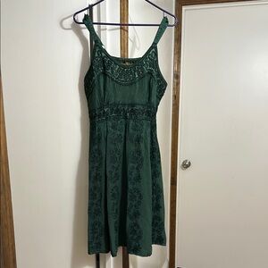Forest Green Boho Dress